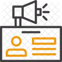 Reporter Id Card Journalist Identification Press Credential Icon