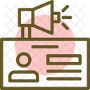 Reporter Id Card Journalist Identification Press Credential Icon