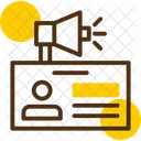 Reporter Id Card Journalist Identification Press Credential Icon