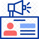 Reporter Id Card Journalist Identification Press Credential Icon