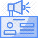 Reporter Id Card Journalist Identification Press Credential Icon