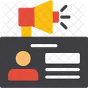 Reporter Id Card Journalist Identification Press Credential Icon