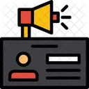 Reporter Id Card Journalist Identification Press Credential Icon