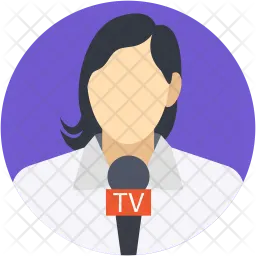 Reportero de noticias  Icono