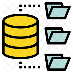 Repository Icon - Download in Colored Outline Style