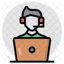 Representante De Servicio Al Cliente Linea De Ayuda Linea Directa Icono