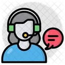 Representante De Servicio Al Cliente Linea De Ayuda Linea Directa Icono