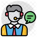 Representante De Servicio Al Cliente Linea De Ayuda Linea Directa Icono