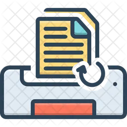 Reprint Icon - Download in Colored Outline Style