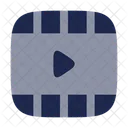 Video Frame Play Horizontal Video Frame Ícone
