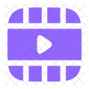 Video Frame Play Horizontal Quadro Edicao De Video Ícone