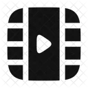 Reproduccion De Fotogramas De Video Vertical Icono