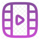 Reproduccion De Fotogramas De Video Vertical Icono