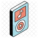 Reproductor De Mp 3 Dispositivo De Musica Con Audio Dispositivo Portatil Icono