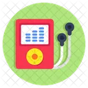 Reproductor De Mp 3 Dispositivo De Musica Con Audio Dispositivo Portatil Icono