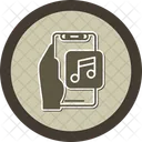 Reproductor De Musica Telefono En La Mano Audio Icon