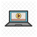 Reproducir Video Ordenador Portatil Icono