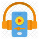 Reproductor De Video Telefono Inteligente Auriculares Icon