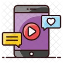 Reproductor De Video Video Movil Video Favorito Icono