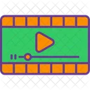 Reproductor De Video Pelicula Diagrama De Flujo Icono