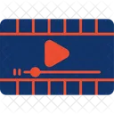 Reproductor De Video Pelicula Diagrama De Flujo Icono