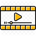 Reproductor De Video Pelicula Diagrama De Flujo Icono