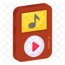 Reproductor De Mp 3 Dispositivo De Musica Con Audio Dispositivo Portatil Icono