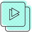 Video Player Color Shadow Thinline Icon Ícone