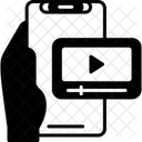 Videoplayer Mao Segurando Telefone Video Player Ícone