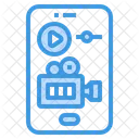 Reprodutor De Video Smartphone Streaming Ícone