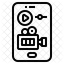 Reprodutor De Video Smartphone Streaming Ícone