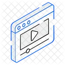 Streaming De Video Player De Video Conteudo De Midia Ícone