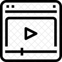 Video Navegador Interface Ícone