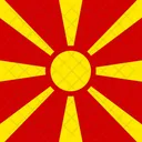 Republic Of North Macedonia Flag Country Icon