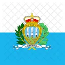 Republic Of San Marino Flag Country Icon