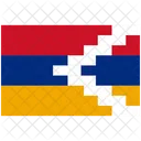 Bandera Pais Republica De Nagorno Karabaj Icono