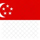 Republica De Singapura Bandeira Pais Ícone