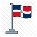 Republica Dominicana Pais Bandera Icono