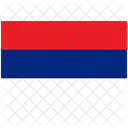 Bandera Pais Republica De Serbia Icono