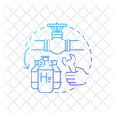 Hydrogen Integration Repurpose Icon