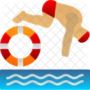 Natacion De Rescate Emergencia Ayuda Icono