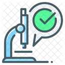 Research Microscope Tick Icon