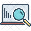 Research Investigation Scrutiny Quest Finding Evaluation Magnifier Icon