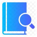 Research Loupe Open Book Icon