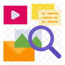 Research Analytics Social Media Search And Development Icon