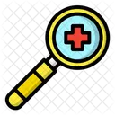 Research Magnifying Glass Hospital Icon