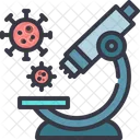 Microscope Laboratory Virus Icon