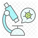 Virus Research Microscope Icon