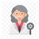 Researcher Female Researcher Scientist Icon