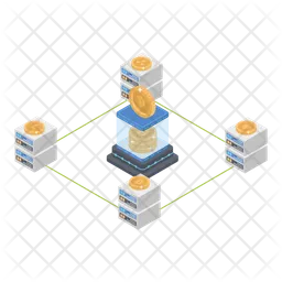 Réseau Bitcoin  Icône